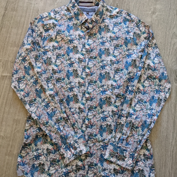Ted Baker London Other - Ted Baker Long Sleeve Tropical Button Down Shirt Size 15.5